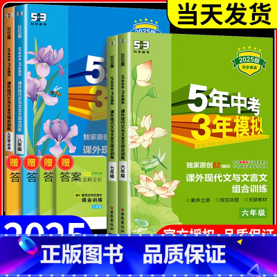 课外现代文与文言文组合训练 九年级 初中通用 [正版]2025版53五年中考三年模拟初中课外文言文与现代文阅读七八九年