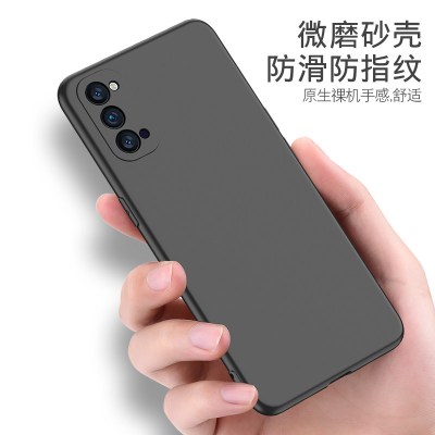 opporeno4pro手机壳黑色磨砂软壳PCRT00外壳防摔reno4pro5g双模硅胶男女全包PCRM00保护套re reno4pro黑色壳（不送礼品）