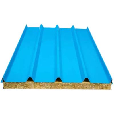 中锦科技 彩钢板 岩棉夹心板 隔热板 顶板(厚度75mm)平方米