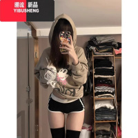 YIBUSHENG撞色高腰真理裤女季修身显瘦纯欲风辣妹打底外穿短裤居家休闲裤