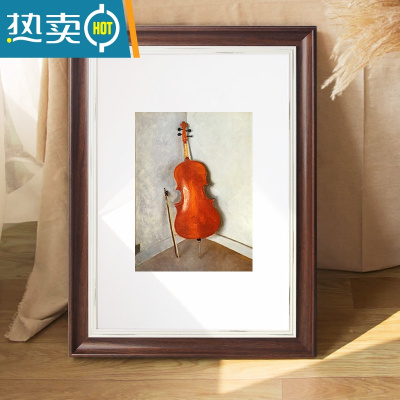 敬平欧式画框挂墙相框24寸30寸20装裱5075cm定制4K8海报框广告框美式 做旧棕 16寸挂墙[可放30.5*40.