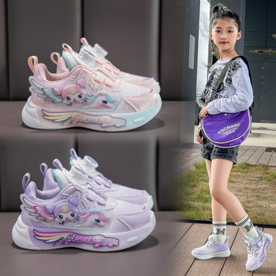 儿童运动鞋女童网鞋秋新款透气女孩公主鞋轻便学生休闲跑步鞋_133