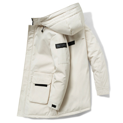 冬季新款情侣羽绒服男女同款工装风连帽百搭潮牌时尚青年男装外套