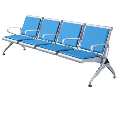 锦北 靠背排椅中间带扶手加厚机场银行车站医院等候椅连椅四人位有垫