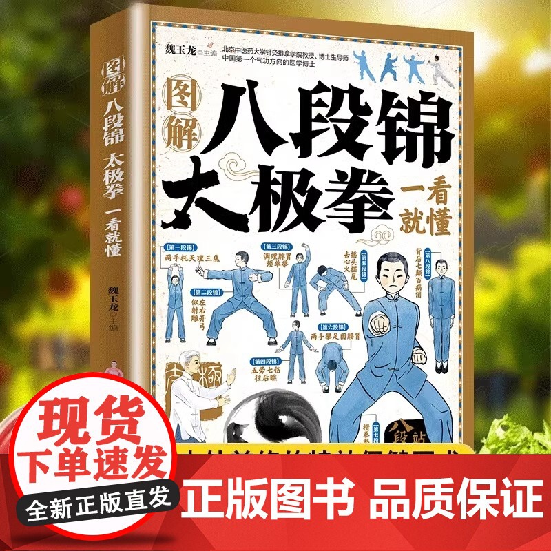 正版 图解八段锦太极拳一看就懂正版简单易学图文并茂健身养生古法国术内外兼修的特效保健国术养生保健书籍