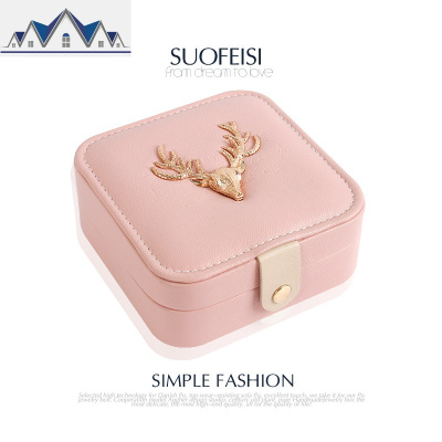 首饰盒网红首饰收纳盒项链戒指耳环盒饰品盒日韩便携迷你小 三维工匠