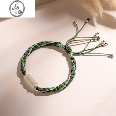 JiMi白玉竹节手链男女考研上岸编织男士手绳情侣礼物女生锦鲤红绳男生