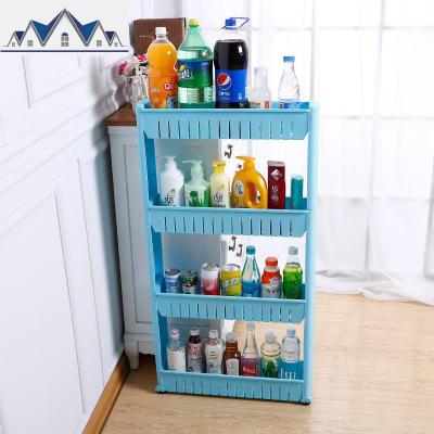夹缝收纳架厨房边缝卫生间置物架间隙窄冰箱侧面缝隙收纳柜抽屉式 三维工匠