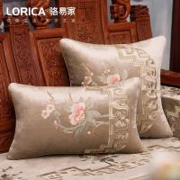 家柏饰(CORATED)现代新中式抱枕靠枕刺绣花沙发床头靠包古典简约客厅大号腰枕靠垫