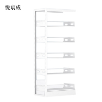 悦宸威图书馆书架阅览室货架资料档案架钢制书架单面五层副架