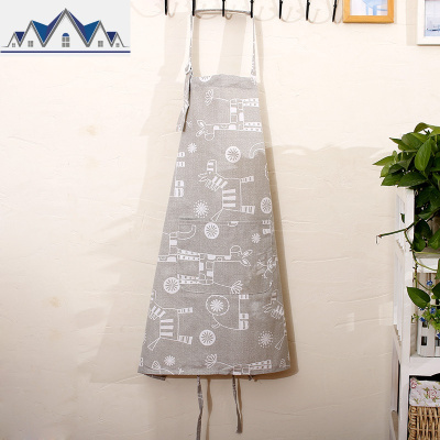 简约时尚棉防油清洁厨房餐馆做饭家居男女半身工作服面包店 三维工匠围裙/袖套