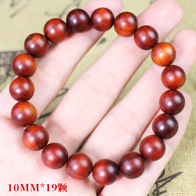 厂家直销印度小叶紫檀手串1.0紫檀木佛珠念珠文玩泥料鸡血红高密送女朋友老婆情人节七夕生日礼物