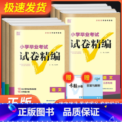 [数学]苏教版 小学升初中 [正版]通城学典小学毕业考试试卷精编小升初系统总复习卷子语文数学英语真题模拟试卷人教版小升初