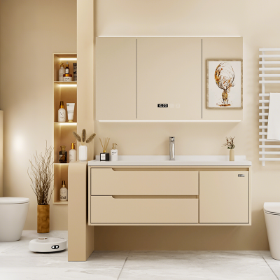 正泰CHNT浴室柜-G8250实木智能柜镜高清卫生间陶瓷洗漱台洗手洗脸盆一体柜