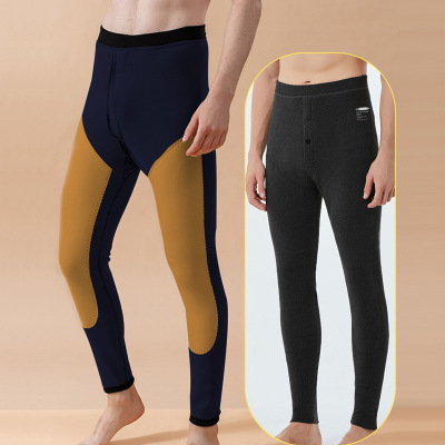 奥粒绒男士保暖套装秋冬季新款大码打底裤加绒加厚贴片内衣秋裤子