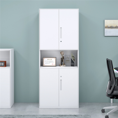 诚睿易邦纯白钢制文件柜铁皮柜办公档案资料柜带锁财务凭证柜拆装柜空格柜