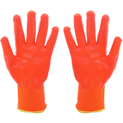 劳保耐磨浸胶手套 尼龙丁晴手套防护挂胶半胶手套涂胶防滑手套工业手套干活手套劳动手套批发