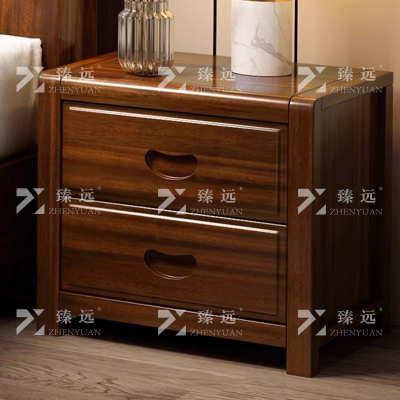 臻远 床头柜现代简约新中式家用卧室床边柜储物柜