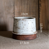 家柏饰(CORATED)复古怀旧几何陶瓷花瓶花器花盆花插装饰摆件创意组合艺术 复古陶瓶(C)底部有孔