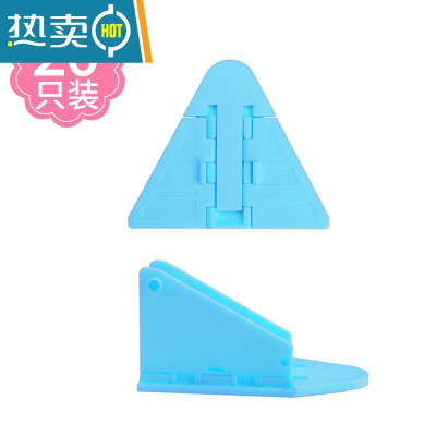 显彩卫生间扣玻璃衣柜推拉门固定器卡扣滑门锁防开窗户儿童安全 天蓝色-飞机锁(20只装)房门安全扣