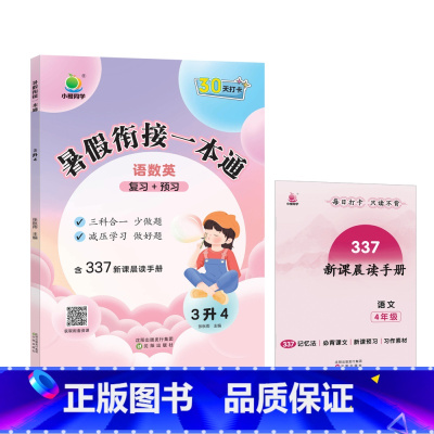 三升四 小学通用 [正版]暑假衔接一本通一升二升三升四升五升六年级下册暑假作业小升初语文数学英语小学预复习暑假作业衔接阅