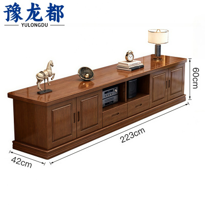 豫龙都 实木电视柜 四门 个
