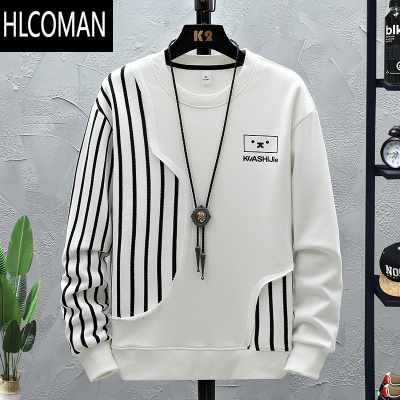 HLCOMAN圆领卫衣男款青少年学生长袖T恤内搭打底衫加绒加厚上衣