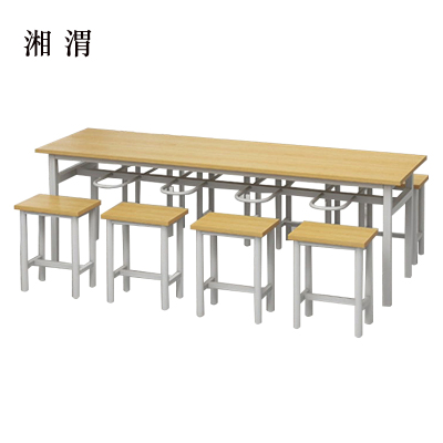 湘渭餐桌8人学校食堂小吃店快餐桌椅饭堂防火板桌2200*600*750