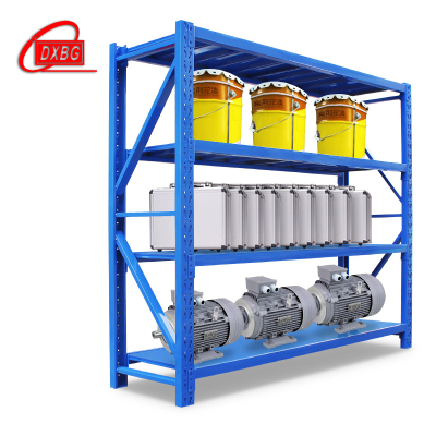 DXBG仓库仓储货架四层金属五金货架家用中型重型置物架展示架子300KG