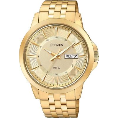 Citizen男士石英表 时尚商务简约大气日星双显钢带商务休闲腕表 送男友