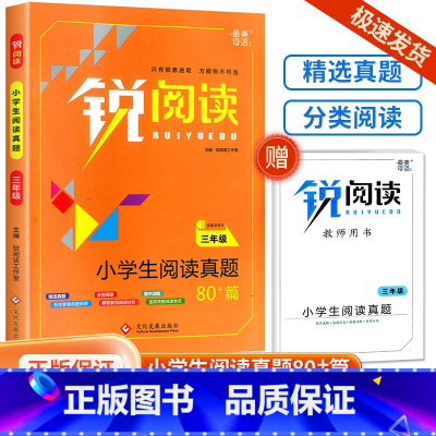 三年级 小学通用 [正版]锐阅读小学生阅读真题80篇一年级二年级三年级四年级五年级六年级阅读理解训练题人教版每日一练语文