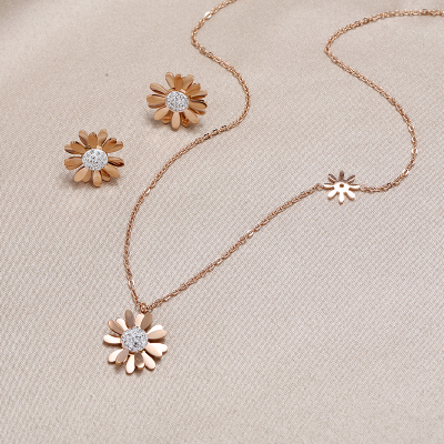 小雏菊钛钢项链女潮简约百搭冷淡风气质小众设计网红不褪色锁骨链送女朋友老婆情人节七夕生日礼物