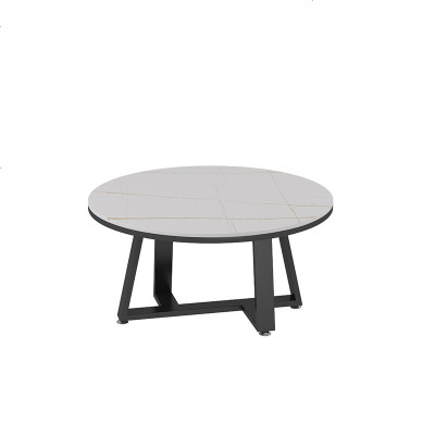 设计师岩板茶几圆形小户型客厅意式简约现代北欧轻奢茶几边几组合