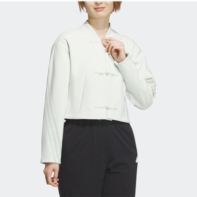 adidas/阿迪达斯外套女子中式短款休闲透气立领夹克 JF6665 C