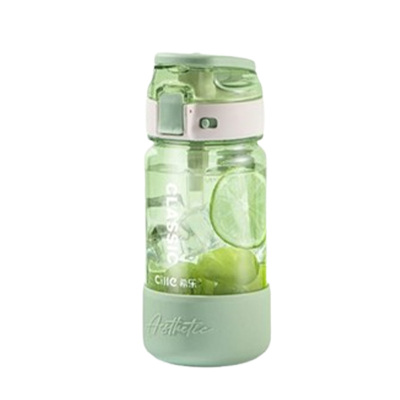 希乐塑料杯520ml便携大容量耐用莫兰迪绿XL-2516-520