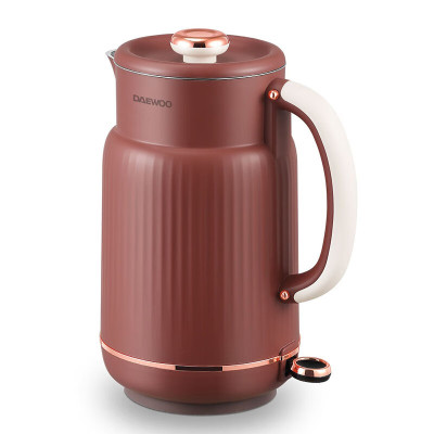 大宇电热水壶 家用双层防烫304不锈钢内胆开水壶 DYSH-15F82 海棠红
