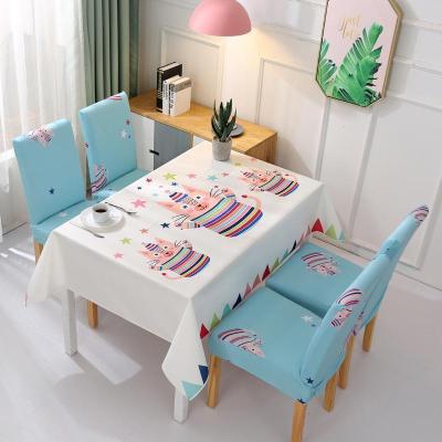 家柏饰(CORATED)北欧家用椅套餐桌椅子套罩INS防水桌布棉麻茶几布艺套装