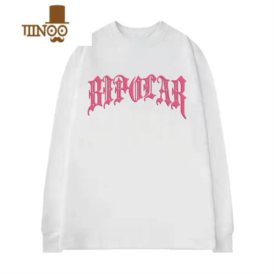 YANXUhiphop美式小领口长袖T恤男圆领卫衣春ins潮牌街头嘻哈打底衫上衣