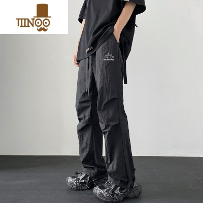 YANXU山系机能户外防晒防水速干冰丝伞兵冲锋裤男夏季大码宽松休闲裤子