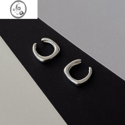 JiMi心动瞬间!无耳洞耳夹女设计简约光面耳骨夹百搭素圈2023年新款