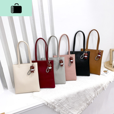 大学生上课托特包单肩包装书包手提袋女轻便购物袋百搭上班pu皮质NEW LAKE女士单肩包
