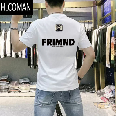 HLCOMAN欧货夏季新品潮流字母时尚圆领短袖透气打底休闲体恤男士