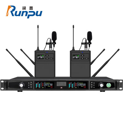 润普Runpu RP-WZ02L真分集红外对频直播/演讲/智慧教育无线领夹式麦克风/视频会议无线领夹麦克风