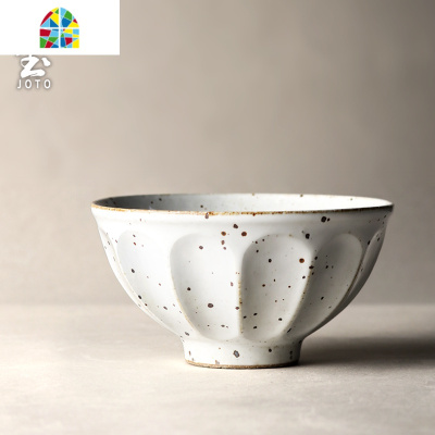 手工粗陶米饭碗景德镇碗加厚陶瓷日式餐具单个汤面碗大号家用 FENGHOU 孔雀绿大号