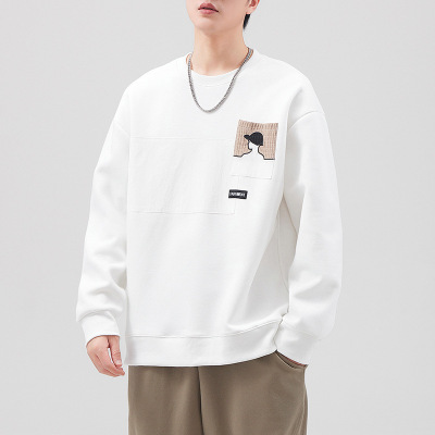 |秋季新款美式潮牌男士卫衣宽松简约潮流休闲运动卫衣男