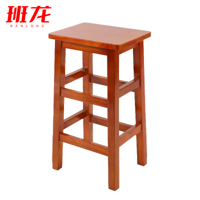 班龙实木方凳33*60cm海棠色张