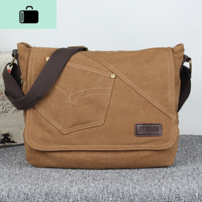 男包单肩包休闲帆布包 潮流学院风书包单肩斜跨背包潮男NEW LAKE男士单肩包