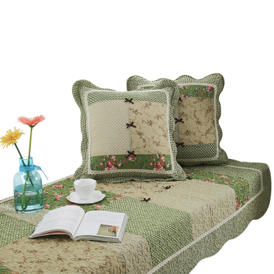 美帮汇全棉田园布艺飘窗垫防滑阳台垫子窗台垫沙发垫飘窗垫加厚