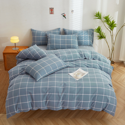 会浙缘蓝灰中格三件套0.9-1.2米床用