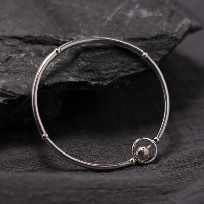 原创复古转运珠ins风个性链式手镯纯银手链女式简约时尚镯子手环送女朋友老婆情人节七夕生日礼物